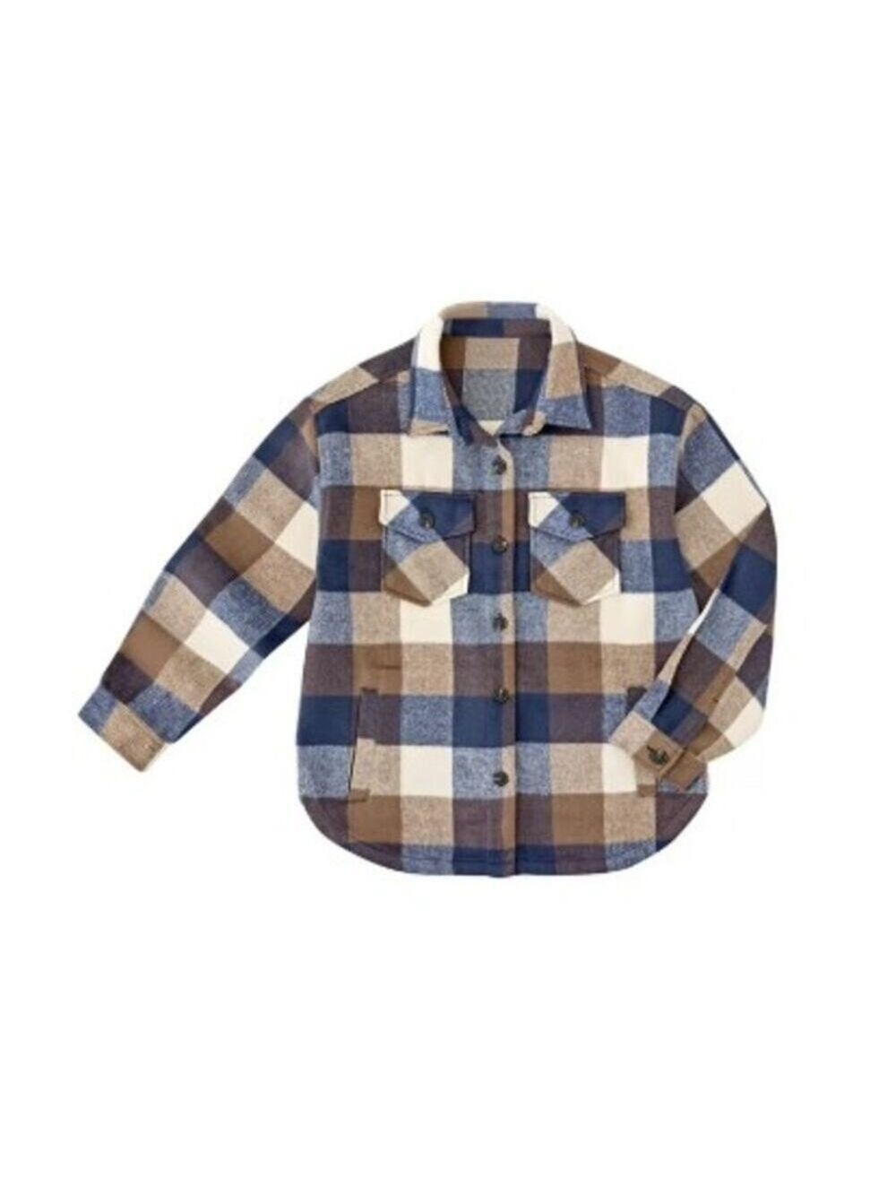 Women's Shacket Blue and Brown Size XS